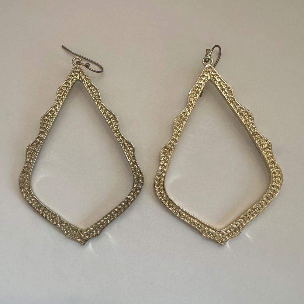 Gold Tear Drop Earrings